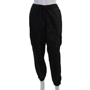 Riley Unisex Cargo Jogger Pants Black Nylon Blend Army Size S